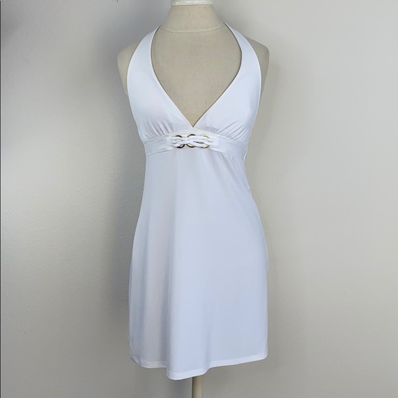 white halter sundress